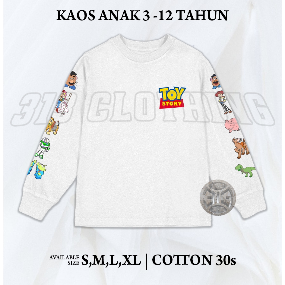 Kaos Anak Toy Story Character / Baju Toy Story Anak Lengan Panjang