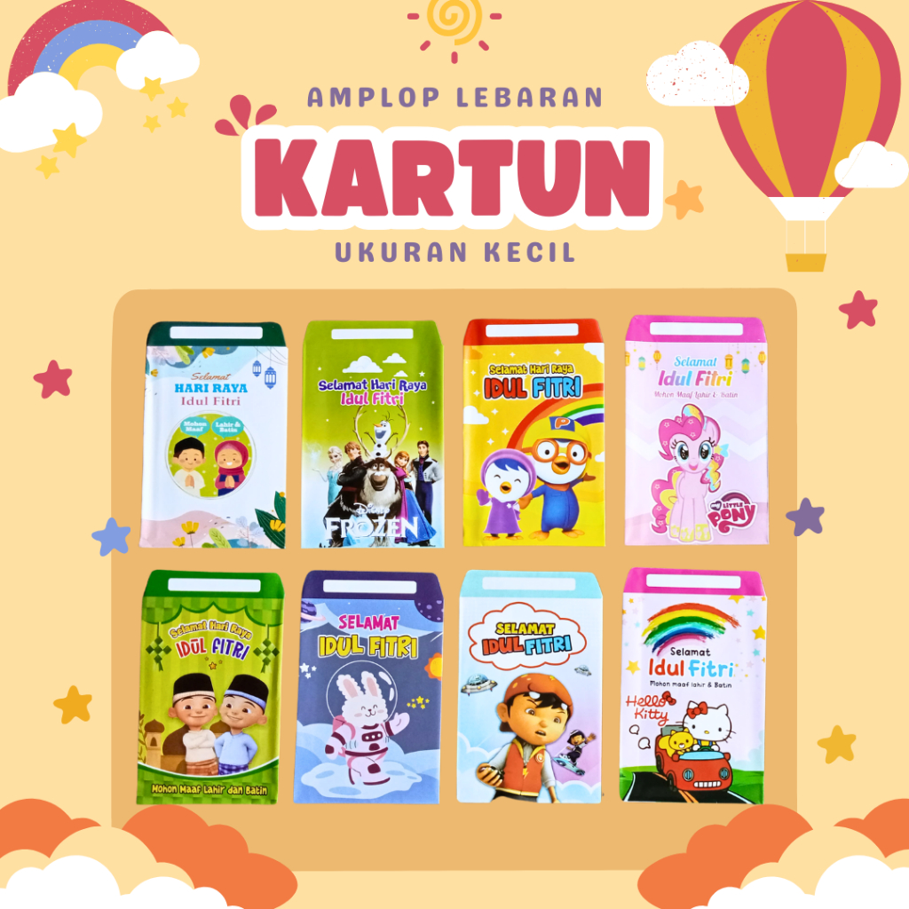 

Amplop Lebaran Seri Kartun 2024 - isi 10
