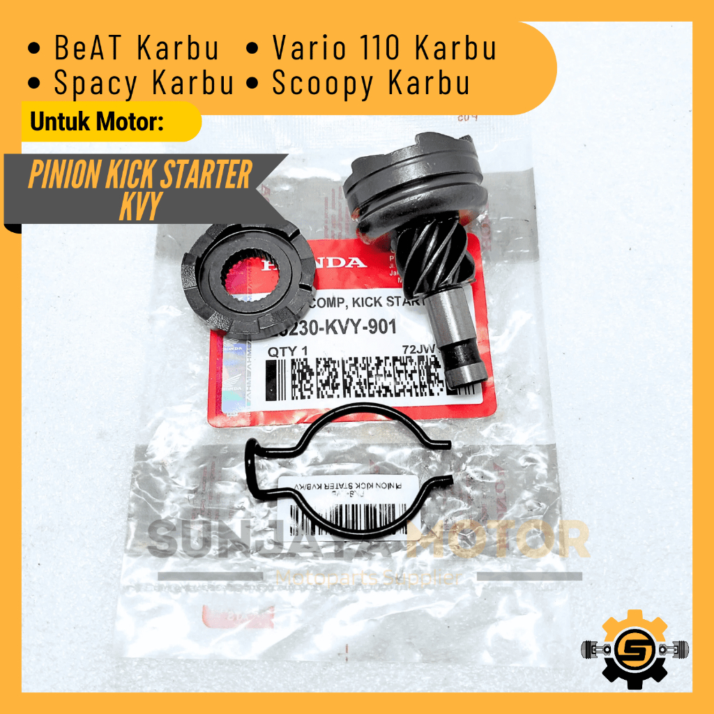 Pinion Kick Starter KVY Gigi Selahan Kualitas Original Beat Karburator Vario 110 CW Karbu Scoopy Spa