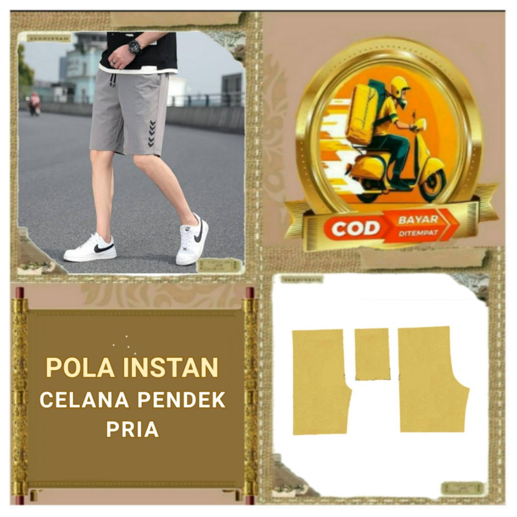 Pola Instan Celana Pendek Pria - Celana pendek - Pola murah