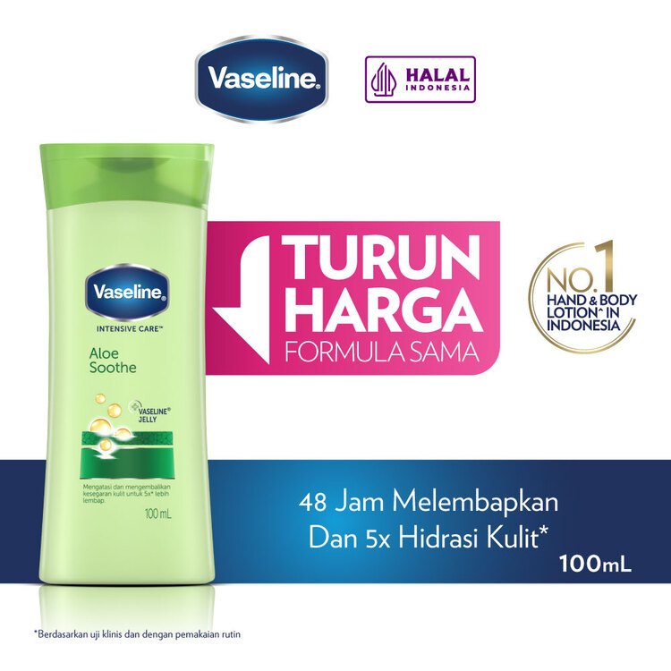 Vaseline Lotion Intensive Care Aloe Soothe 100Ml