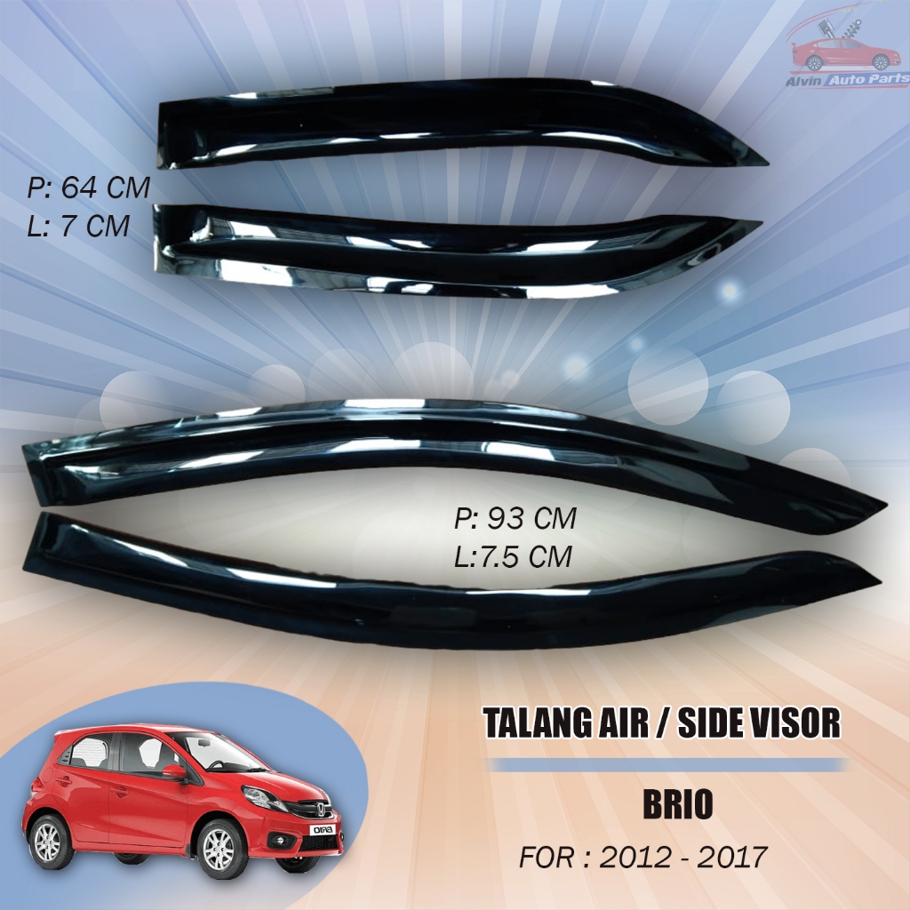 TALANG AIR HONDA BRIO 2012 - 2017 / SIDE VISOR BRIO 2012