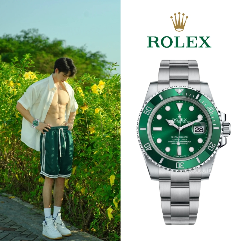 (100% asli)Original Rolex Jam tangan 116610LV-0002 Otomatis 18CT Gold Bahan Teflon 40mm Oystersteel KELAS SUPER