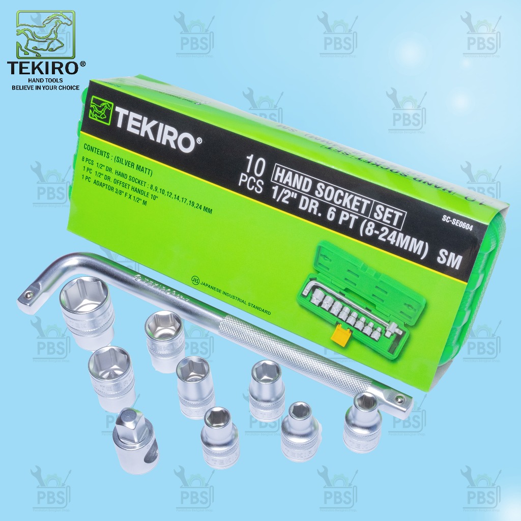 Kunci Sock Set TEKIRO 10pcs 8mm - 24mm . Kunci shock 10 pcs TEKIRO Original