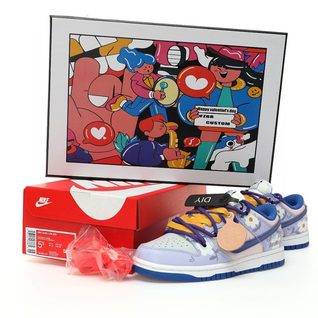 NIKE SB DUNK LOW LOT White/Purple Edition