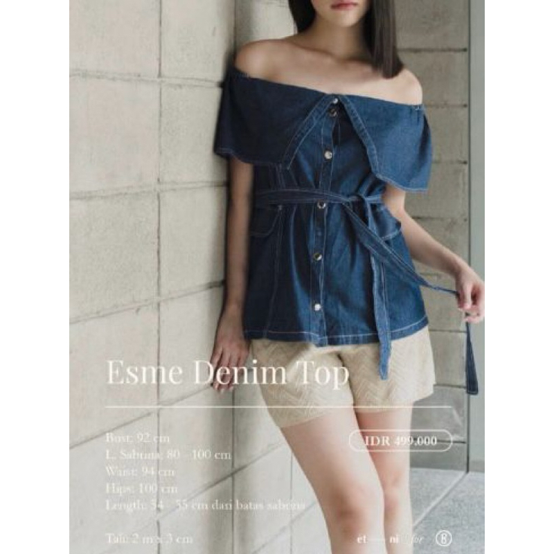 Shop Etni Esme Denim Top