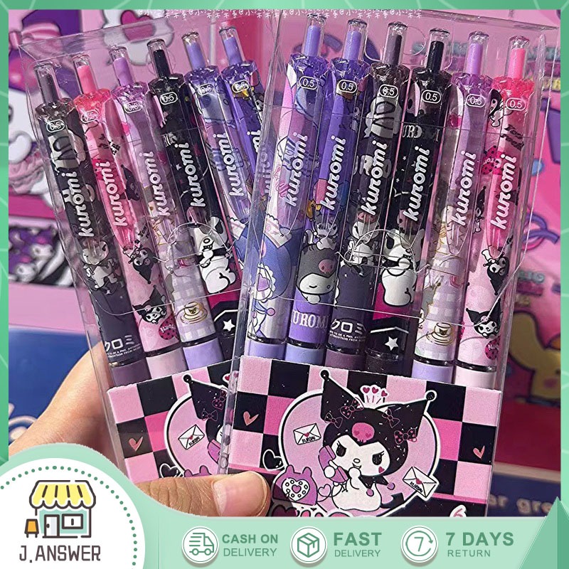 

6 PCS 1 Set Pena Tanda Tangan Hitam Sanrio Pena Tanda Tangan Sanrio Pena Tanda Tangan Hitam Pena Tanda Tangan Hitam Pena Warna Pastel Lucu