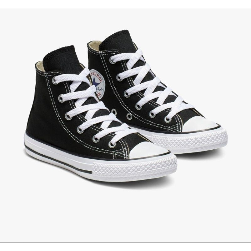 Sepatu Anak Sekolah Hitam Tinggi Converse alstar -Tali Hitam  Paud|Taman kanak kanak|Sekolah dasar L