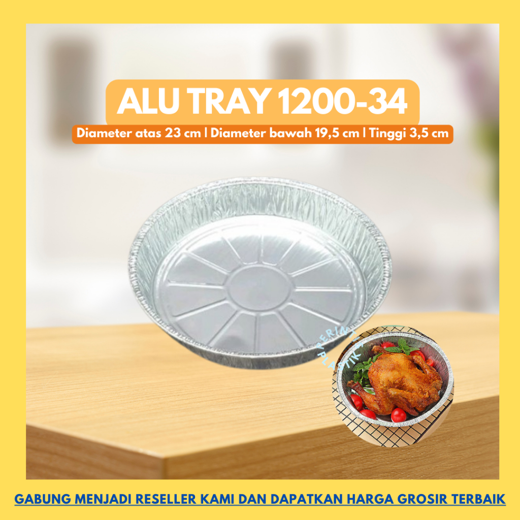 Aluminium Tray Bulat RX 1200 34/Aluminium Foil/ Alu Tray Bulat