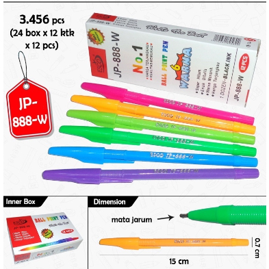 

( CLS ) Pena Ballpoint Pulpen Warna Warni 1pack isi 12