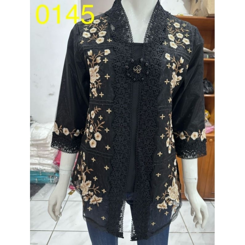 0145 kebaya rompi bordir timbul premium alexuez / kebaya rompi bordir / kebaya premium