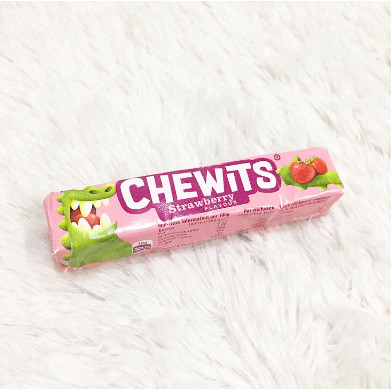 

Vegetarian No Artificial Coloring Chew Its Candy Strawbery Permen Vegan Snacks Food Makanan Healthy Chewits