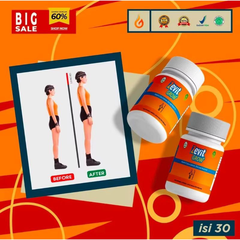 ZEVIT GROW PENINGGI BADAN - SUPLEMEN PENINGGI BADAN ORI