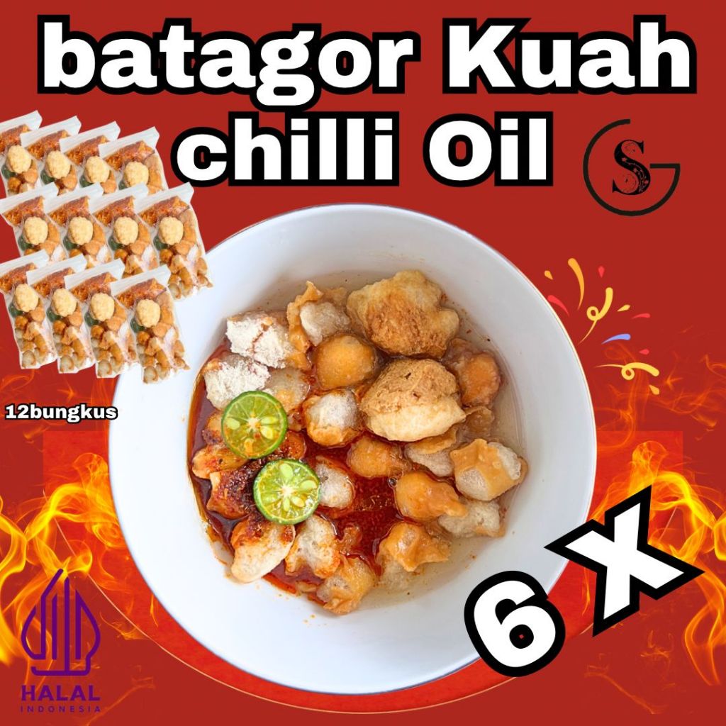 

Paket Hemat 6 Bungkus Batagor Kuah Dengan Chilli Oil Food Kaldu Pedas