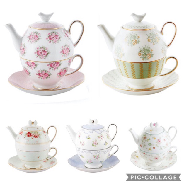 ART Q66X Tea for One Set Teapot Teacup saucer Ceramic St Saint James Fine Bone China Premium Tablewa