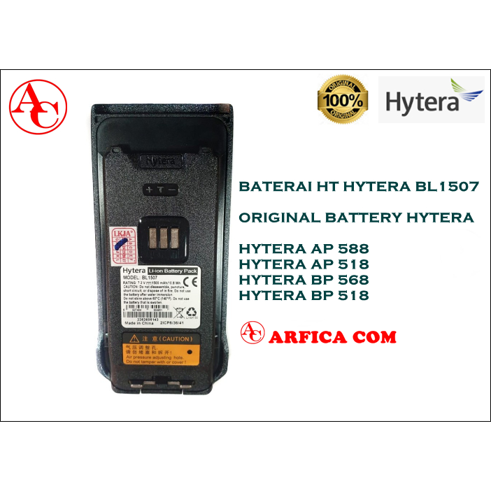 BATTERY HYTERA BP518 AP588 BP568 ORIGINAL BATRE HT HYTERA BP 518 ORIGINAL