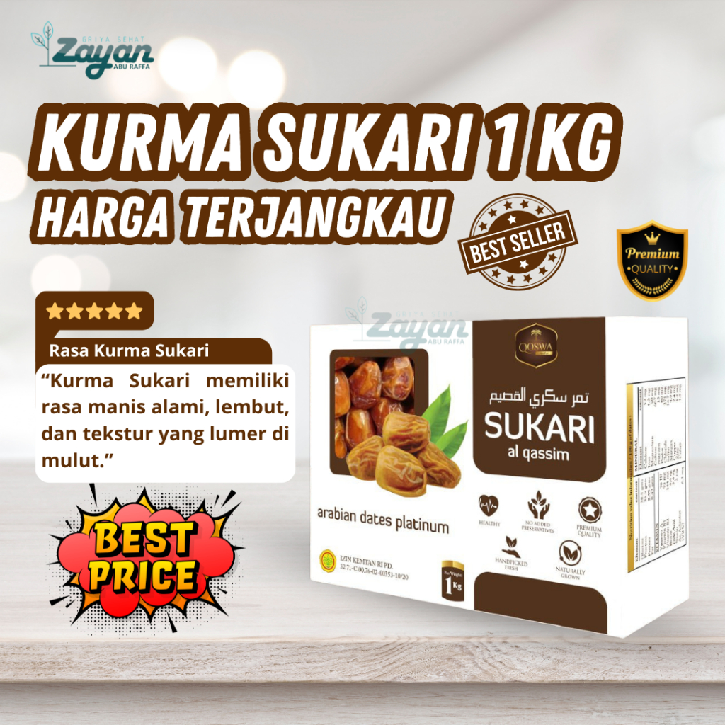 

Kurma Sukari Al Qossim 1Kg Korma Sukkari Premium Qoswa 1 Kg Lembut Original