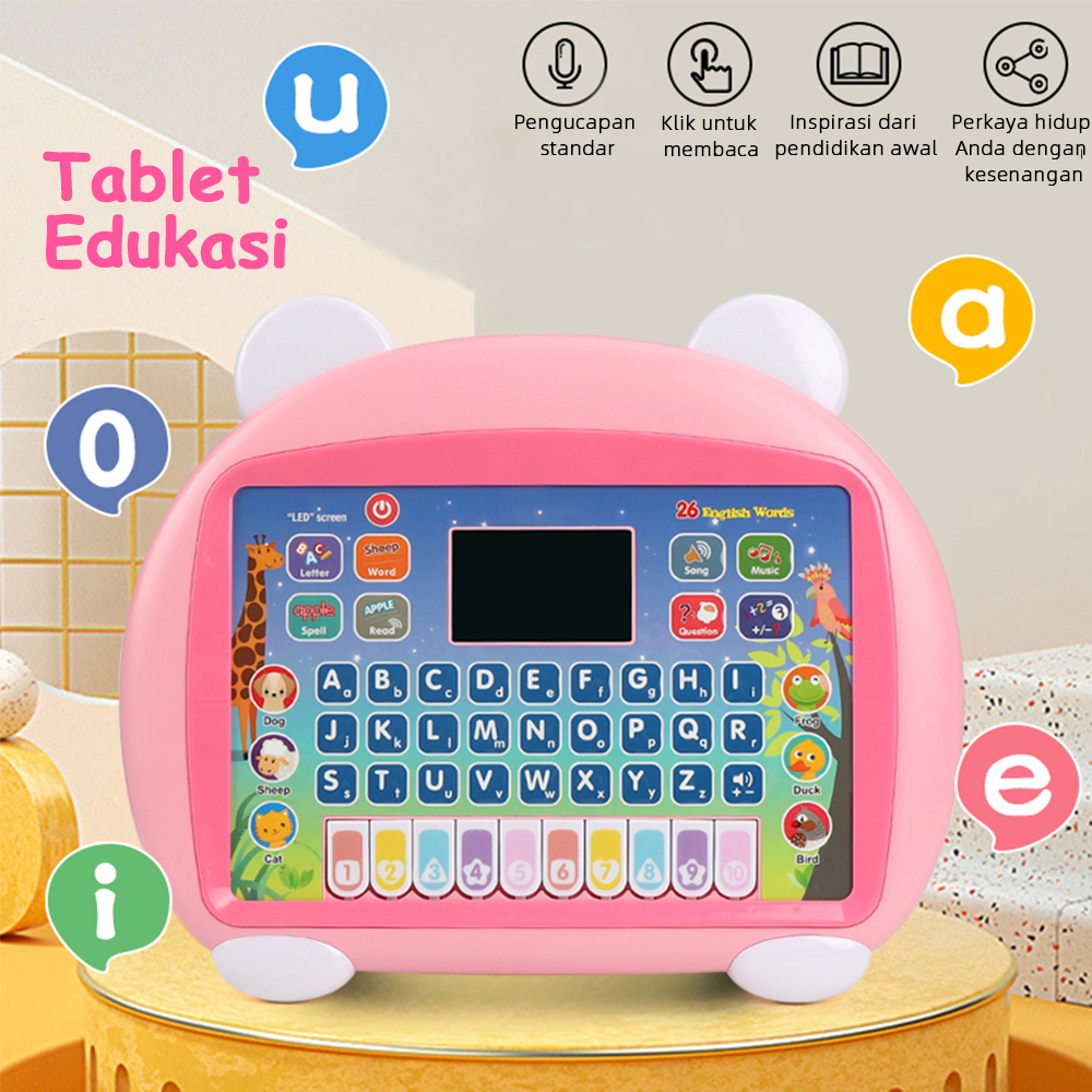 Funtoy Mainan Belajar Tablet Belajar Huruf Anak Tablet Anak Pengenalan Kosakata Bahasa Inggris