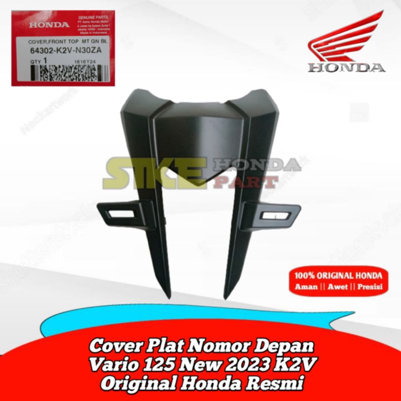 64302-K2V-N30ZA Cover Plat Nomor Depan Vario 125 New 2023 K2V Original Honda Resmi