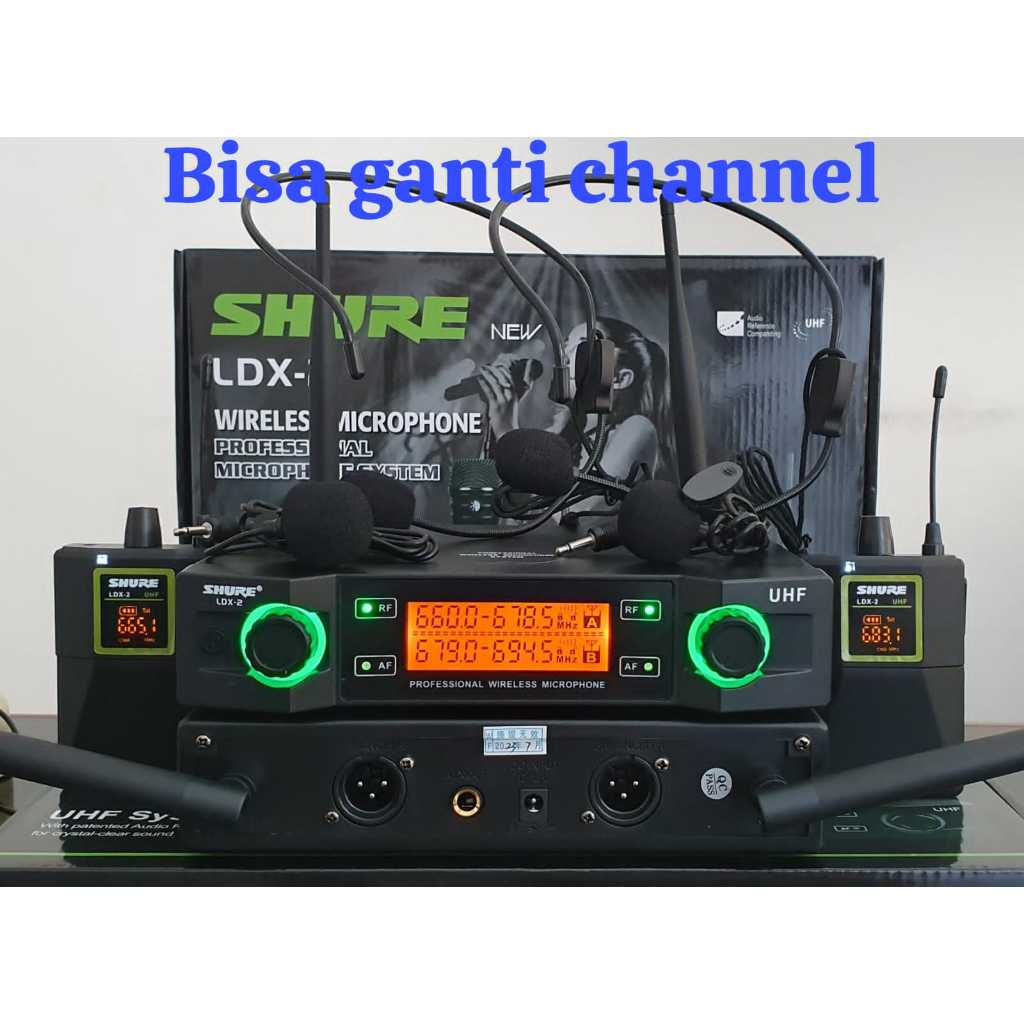 mic wireless  ldx2 ldx 2 2mic clip on + headset multi channel