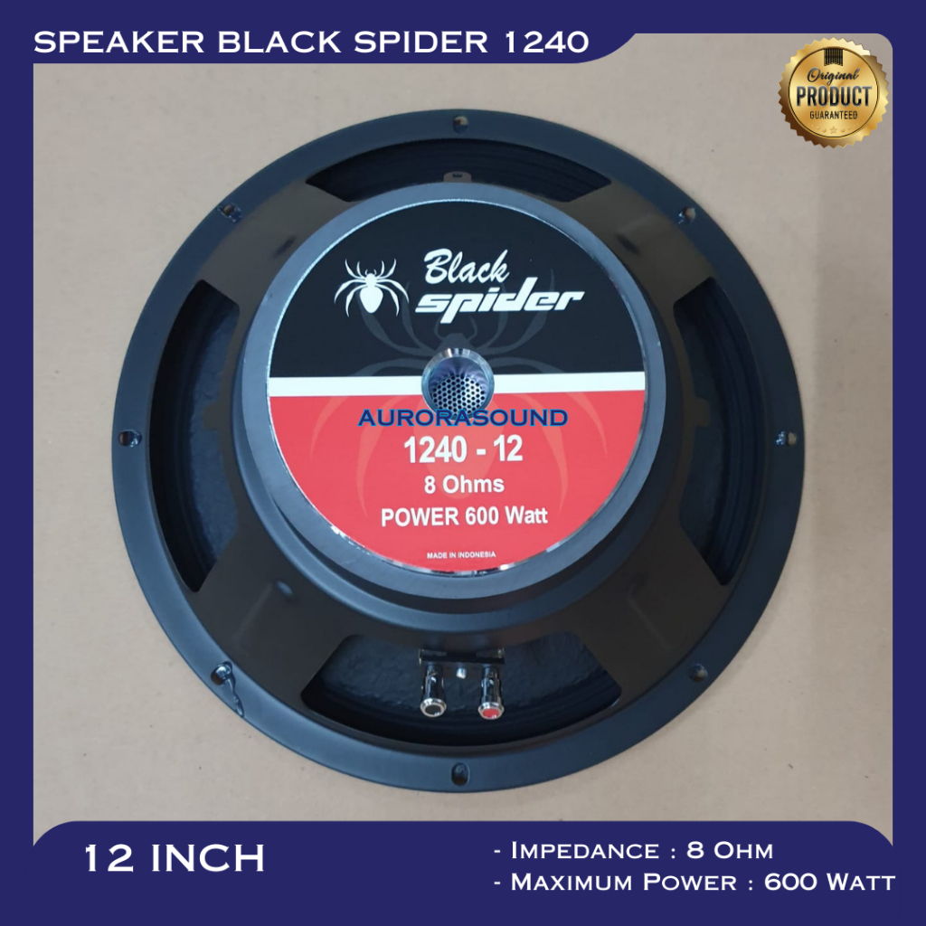 SPEAKER BLACK SPIDER 12 INCH 12INCH BLACKSPIDER 1240 / BS 1240 - BLACK FULL RANGE MID LOW