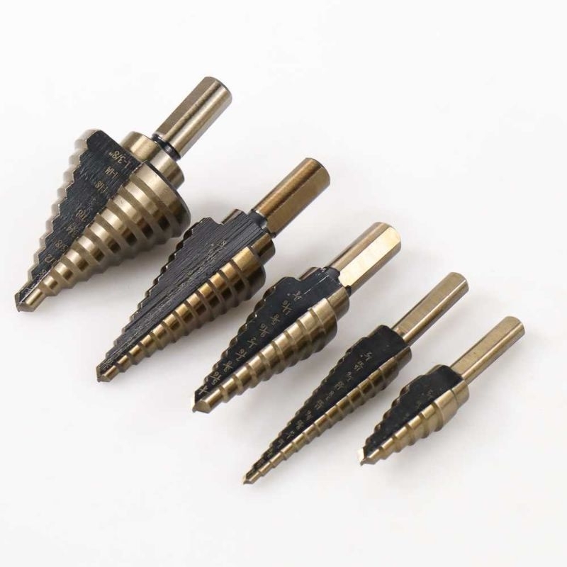 mata bor pagoda bahan baja lapis titanium nitrid 5pcs
