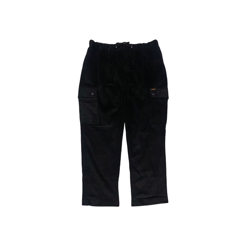 Fatgoods celana panjang corduroy pria jumbo black