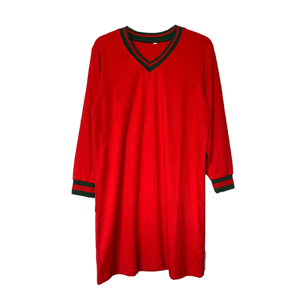 Tunik Dress Motif Polos Kerah Guci Premium Quality Hijab Friendly