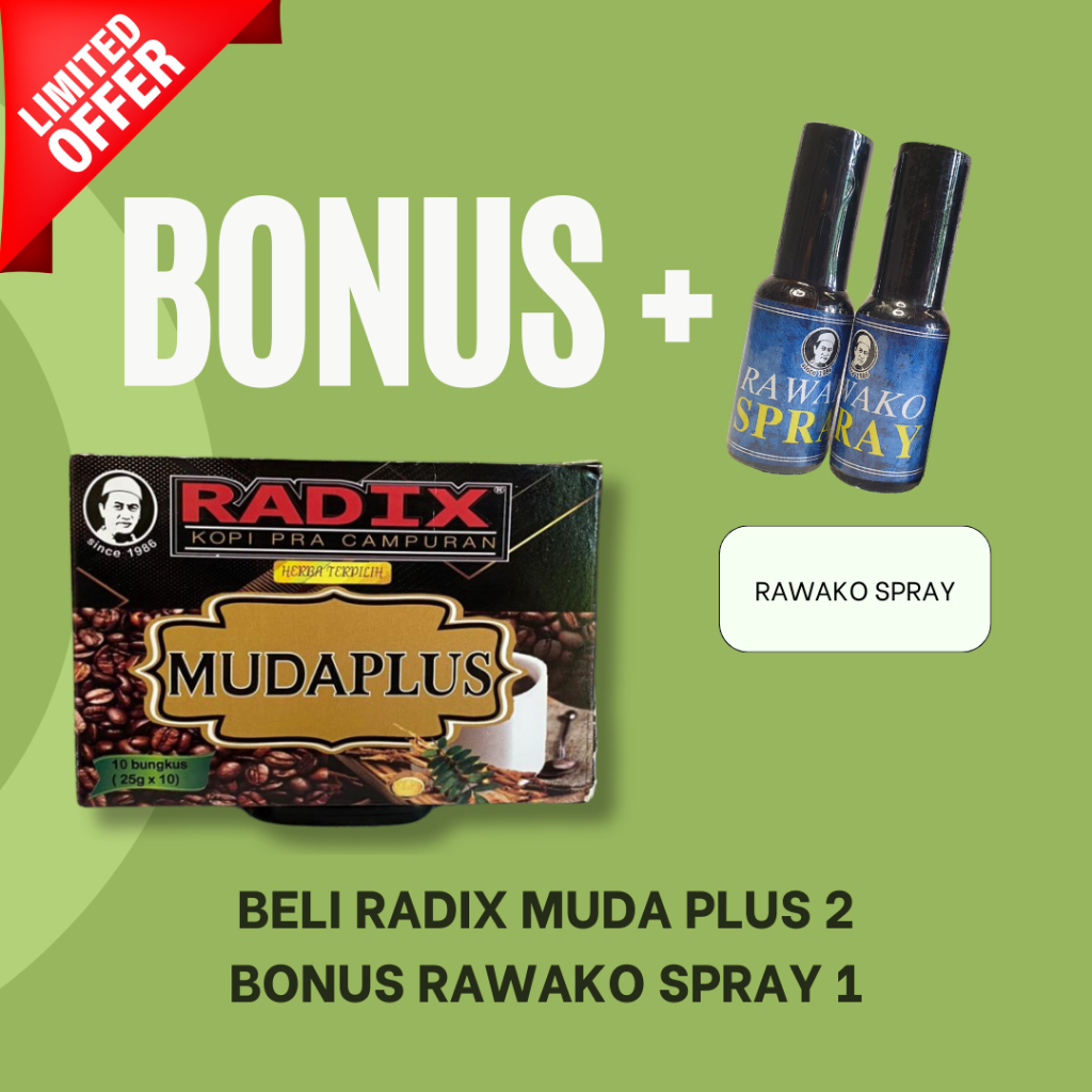 PROMO TERBATAS / RADIX MUDA PLUS 2 / BONUS RAWAKO / HPA MALAY