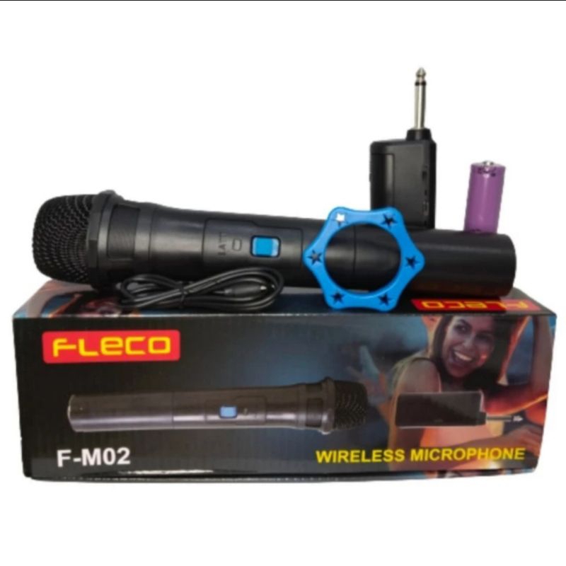 Mic Wireless Fleco F-M02 Microphone Wireless Karaoke Fleco