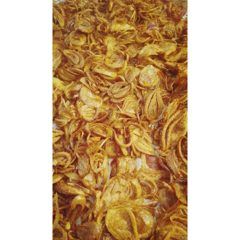 

Bawang goreng asli tanpa campuran