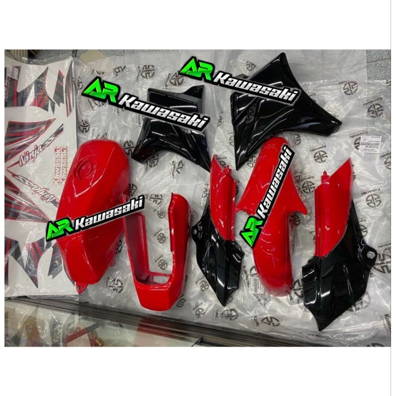 body full set ninja r ss merah cerah original