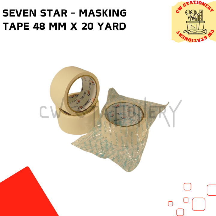 

Seven Star - Isolasi Kertas Masking Tape 48 mm (2 inch) x 20 yard