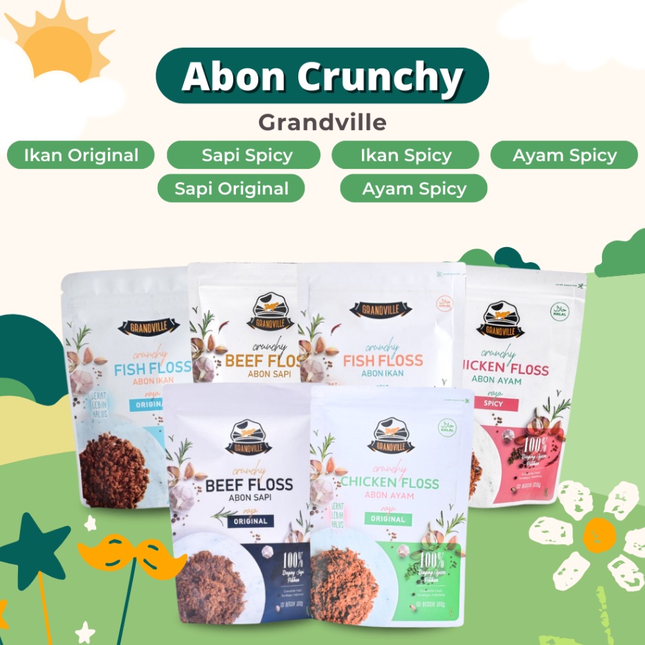 

Langka Grandville Abon Sapi Ayam Crunchy Abon Anak Non MSG Halal MPASI
