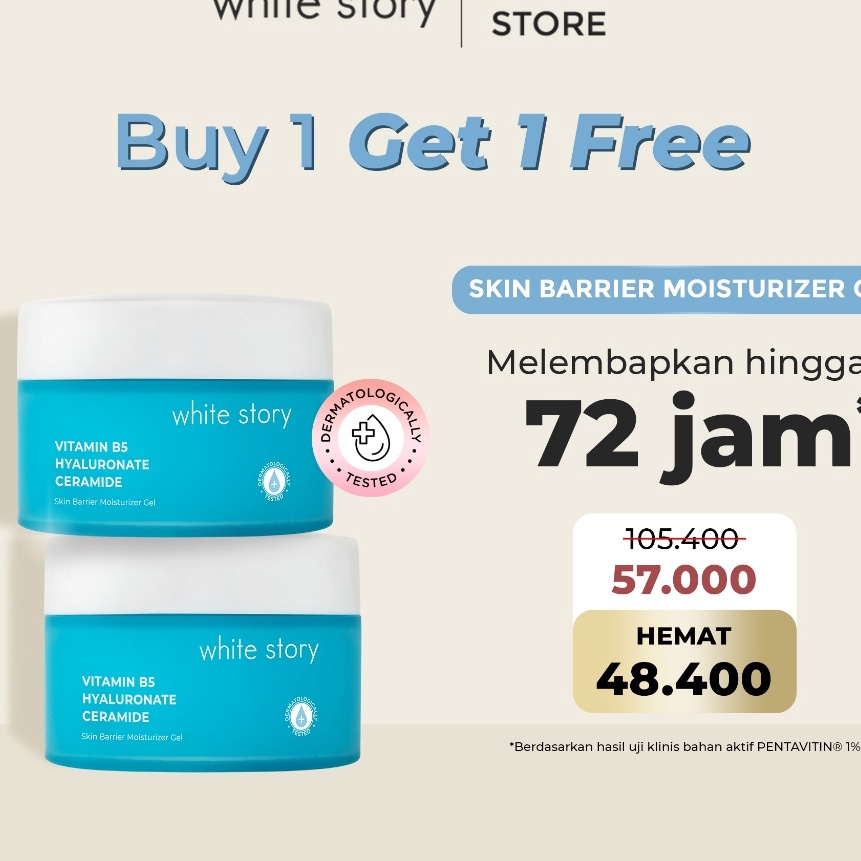 Sale White Story Skin Barrier Moisturizer Gel  Pelembap Kulit Wajah Kering  Perbaiki Skin Barrier Si