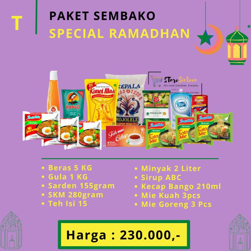 

Paket Sembako Ramadhan T / Paket Sembako Murah By Storesixteen