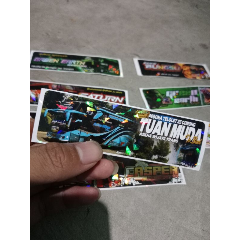 

Stiker/bus||hologram