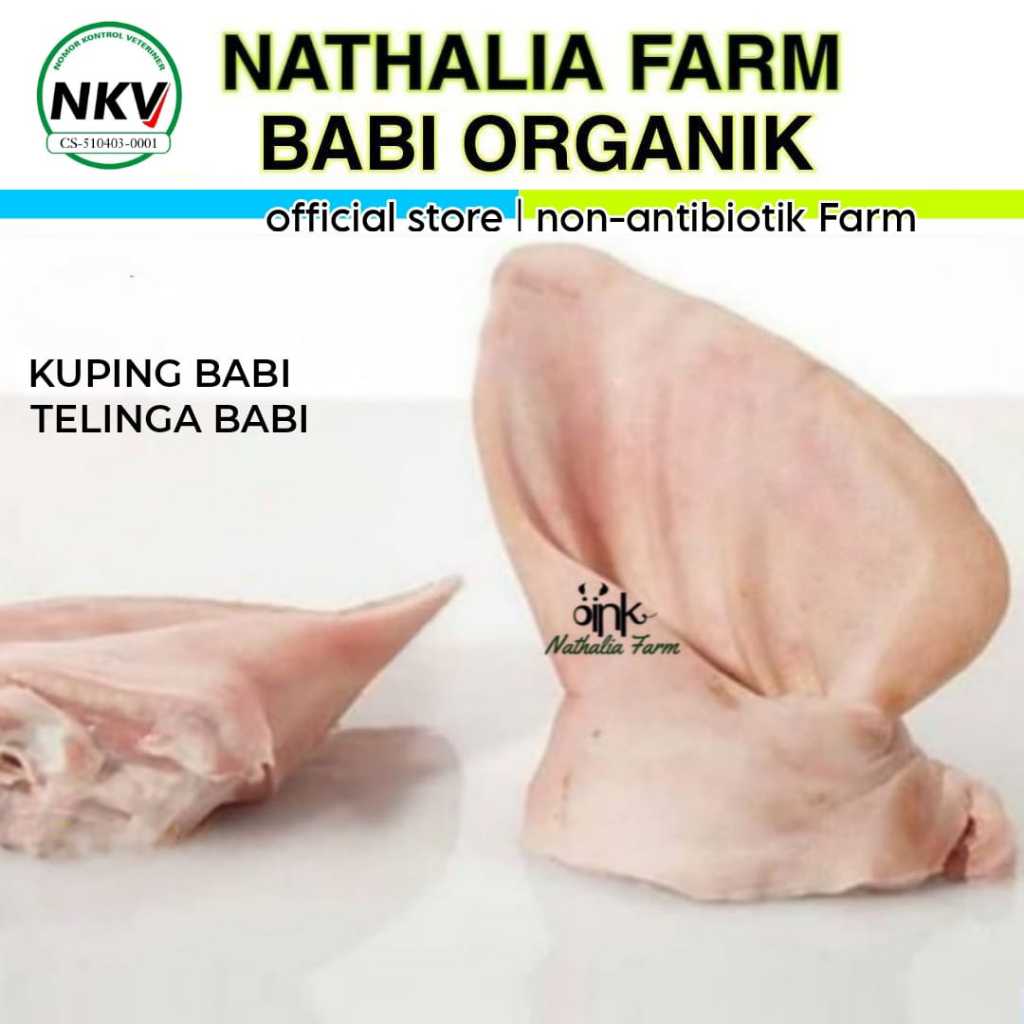 

Daging Babi Organik, KUPING Babi