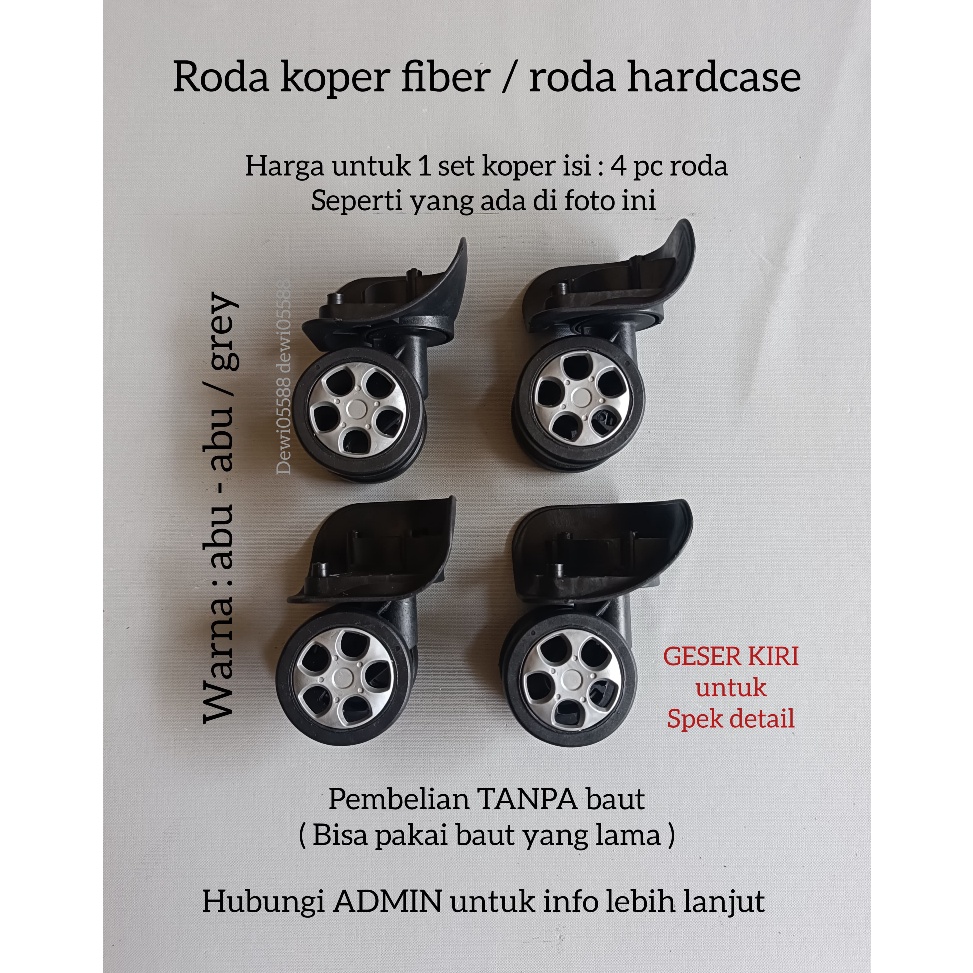 RODA KOPER RODA DOUBLE WHEEL RODA PUTAR 36 RODA KOPER VIBER RODA KOPER FIBER RODA KOPER TRAVEL RODA 
