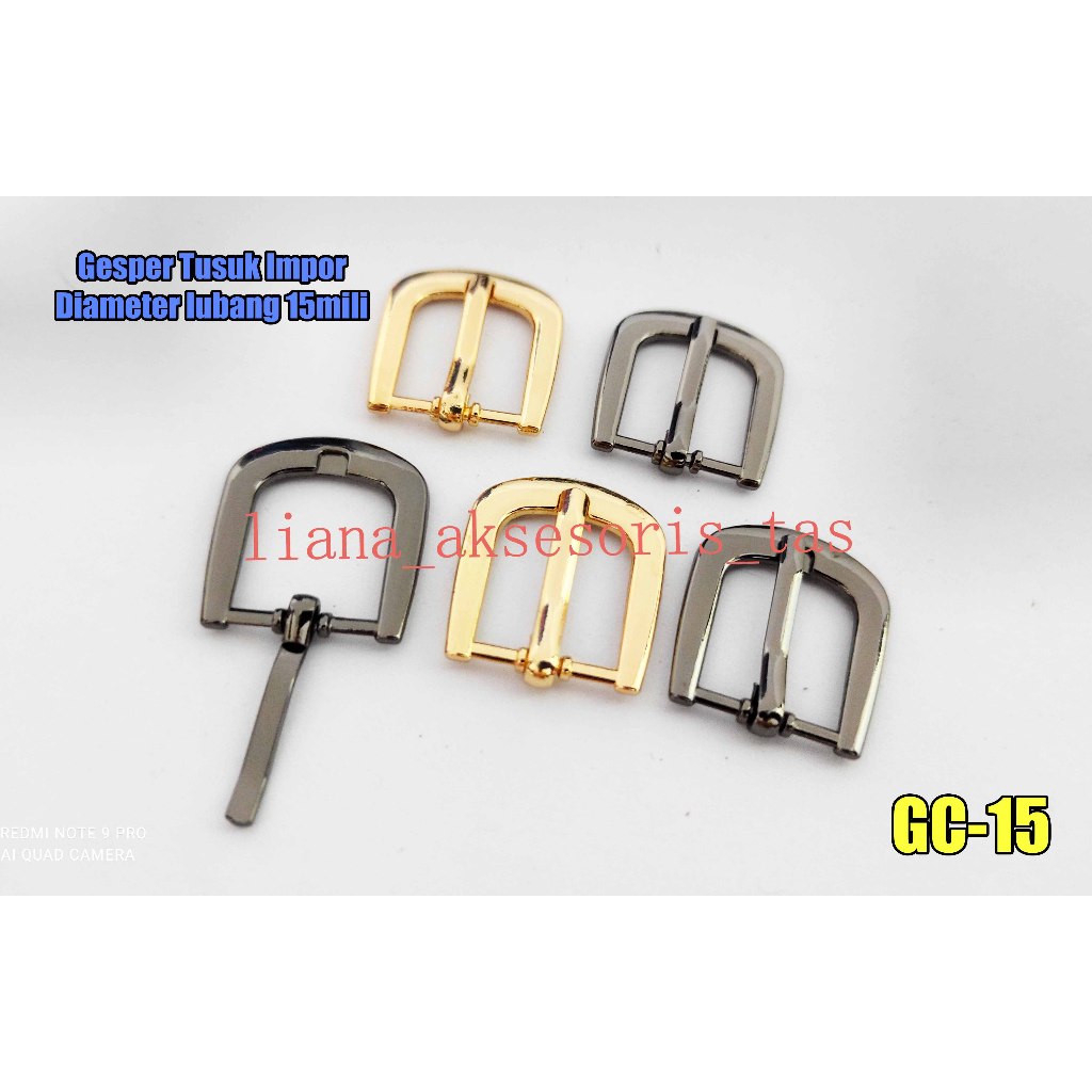 -AKSESORIS TAS (isi 1 biji) RING TUSUK 15mm RING JALAN GESPER JARUM TAS IMPORT - POPULER