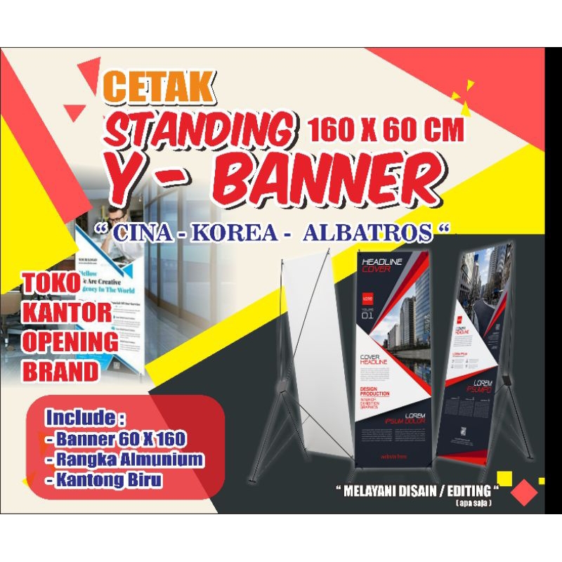 CETAK X-BANNER 60X160 BAHAN FLEXY CINA,KOREA,ALBATROS