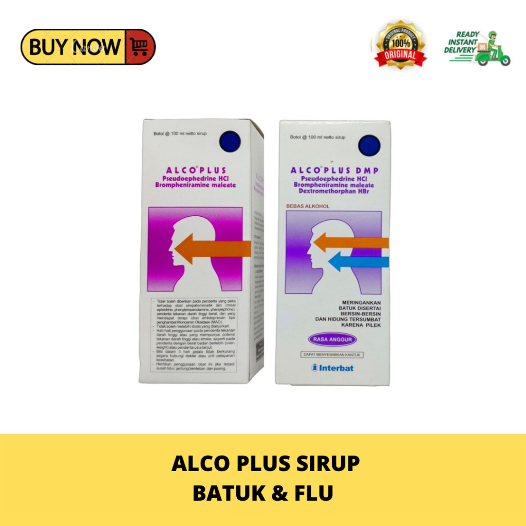 ALCO PLUS SIRUP & DMP SIRUP 100ML - OBAT BATUK & PILEK/FLU