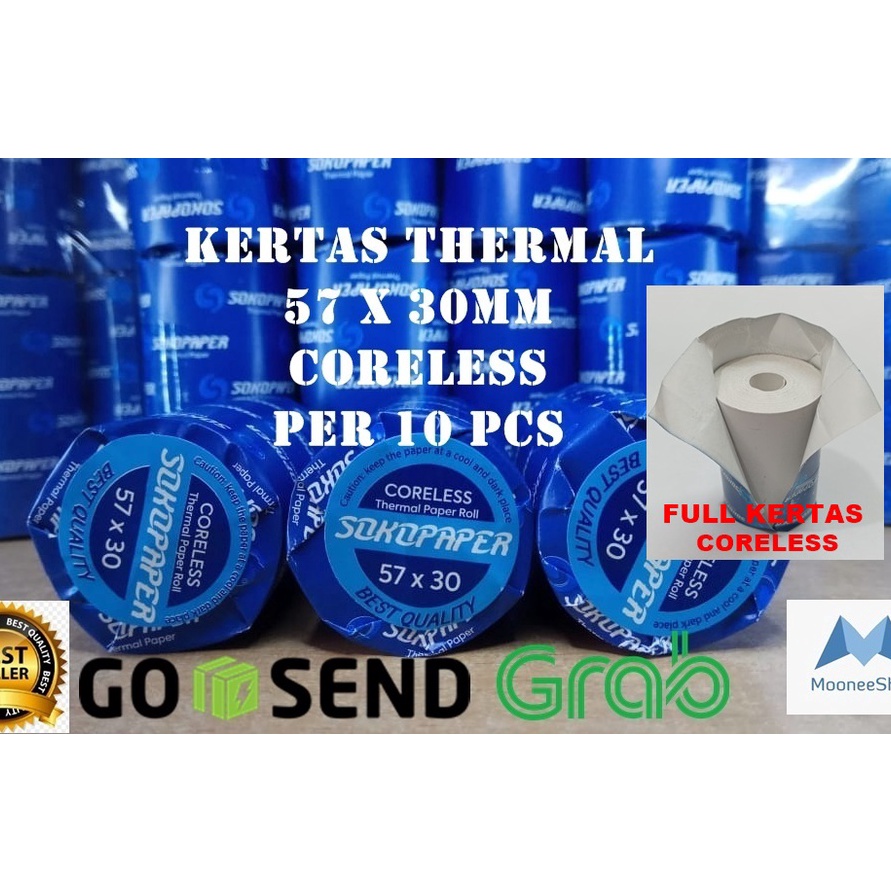 

modelTipe SLL168 Kertas Thermal 57x3 58x3mm SOKOPAPER PRINTER SPOT EDC 1 PCS Printer kasir Bluetooth mini Kertas Thermal