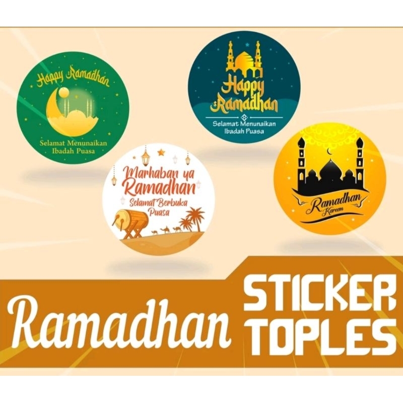 

(10 pcs) Stiker Ramadhan Ukuran 5cm Stiker Toples Hampers Berbuka Puasa