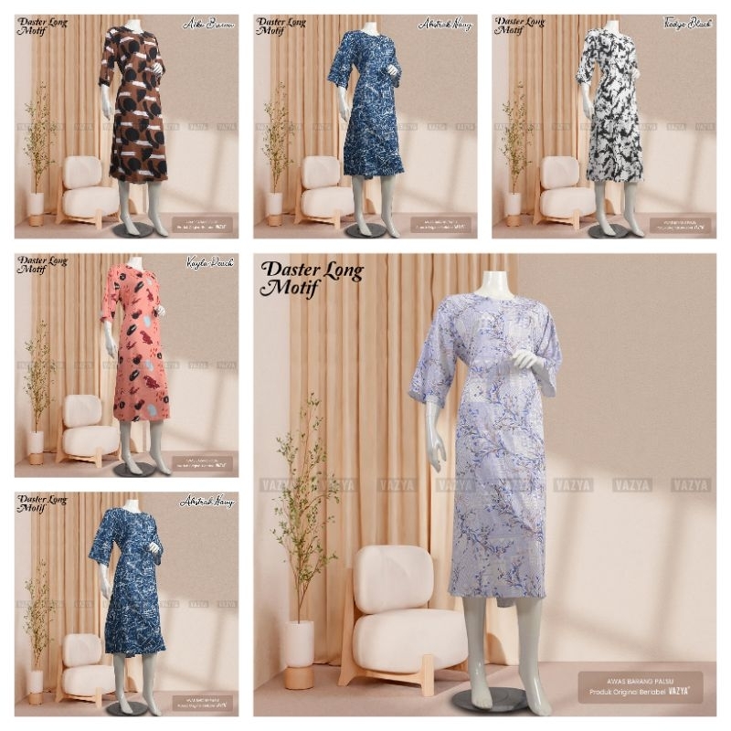 Daster Busui Long Rayon Motif Katalog 1 Dress Rayon Viscosa Import