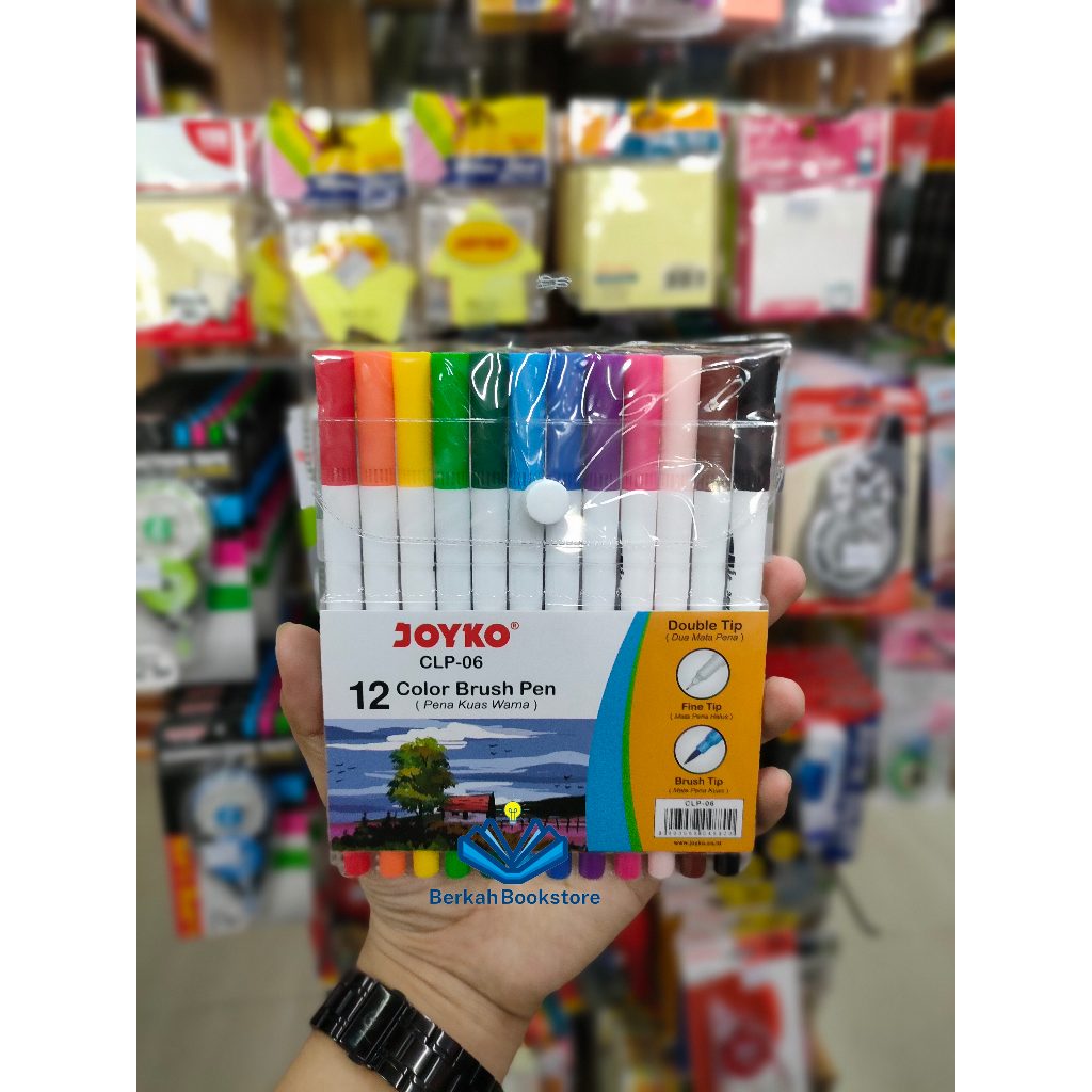 

Color Brush Pen / Pena Kuas Warna Joyko CLP-06 / 12 Warna / Color