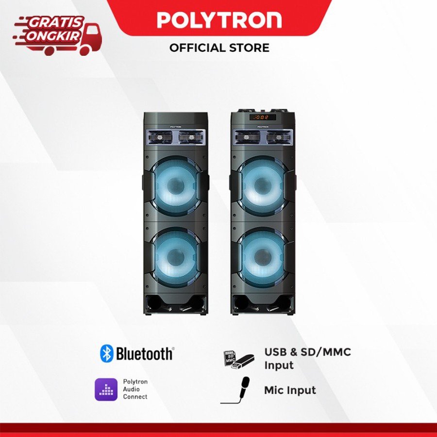 SPEAKER POLYTRON PAS 10DF22 / POLYTRON SPEAKER AKTIF BLUETOOTH PAS 10DF22