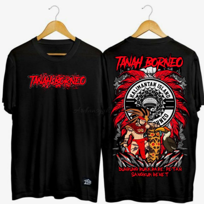 kaos distro Tanah Borneo termurah