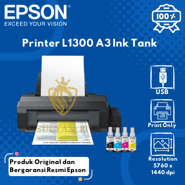 Printer EPSON L1300 A3 Infus garansi resmi : epson L 1300 A3+