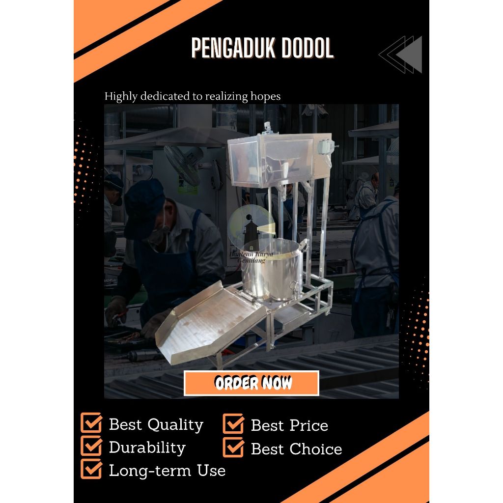 Pengaduk Dodol Dengan Penampang - Mesin Pengaduk Dodol